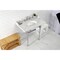 Kingston Brass 36 Carrara Marble Console Sink with Stainless Steel Legs, Marble WhitePolished Chrome LMS36M81ST - alternate 6